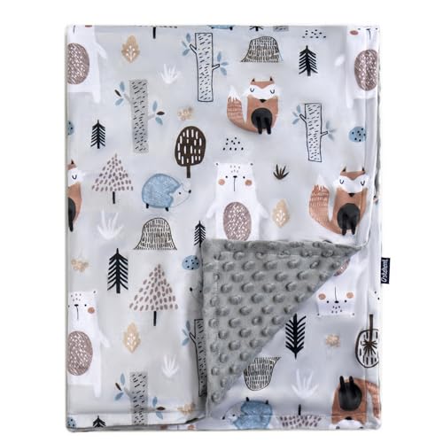Image of QSTEHEML Baby Blankets for Boys Neutral,Super Soft Nursery Minky Blanket Unisex, Baby Gifts Double Layer with Dotted Backing, Newborn Blankets for Crib Stroller(Fox, 30 * 40inch)