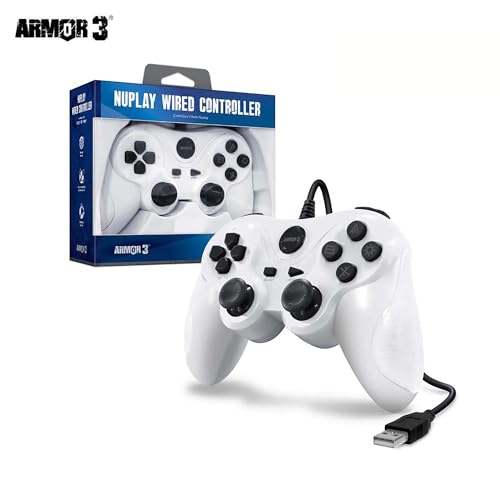 Image of Armor3 inchNuplay inch Wired Game Controller for PS3 (White)