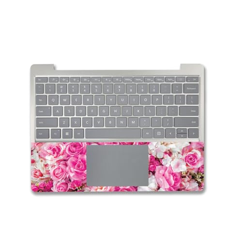 Image of MightySkins Carbon Fiber Skin Compatible with Microsoft Surface Laptop Go 3 (2023) Full Wrap Kit - Bed of Roses | Protective, Durable Textured Carbon Fiber Finish | Made in The USA