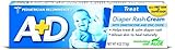 A+D Zinc Oxide Diaper Rash Cream with Aloe 4 oz (Pack of 3)