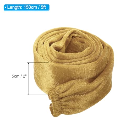 Image of PATIKIL 5ft Lamp Chain Cover, Chain Protective Sleeve Washable with Zipper for Chandelier Lighting Wires Swing Light Fixture, Gold Tone