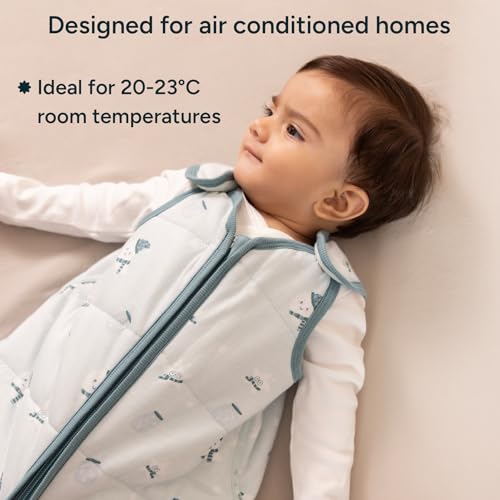 Image of NINTARABABY 1.5 TOG Sleep Sack - Organic Cotton | Soft, Breathable, Winter Swaddle, Wearable Blanket for Newborns (3-9 Months), Unisex Sleeping Bag, Gifts for Babies