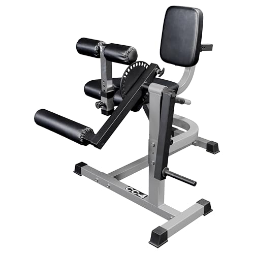 Valor Fitness Leg Extension and Leg Curl Machine - Adjustable - 8 Thigh, 6 Back Positions - Plate Loaded Max 150 lbs - Home Gym Lower Body Workout