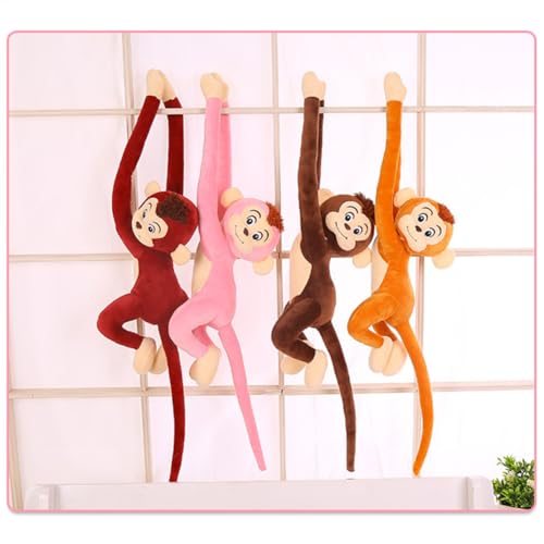 Fogukier 65cm Plüschtier AFFE Süßer Langarmiger AFFE Hängende Stofftier, Kindersicheres Kuscheltier Äffchen, Hanging Monkey Plüsch Spielzeug Für Kinder Mädchen Und Junge-n