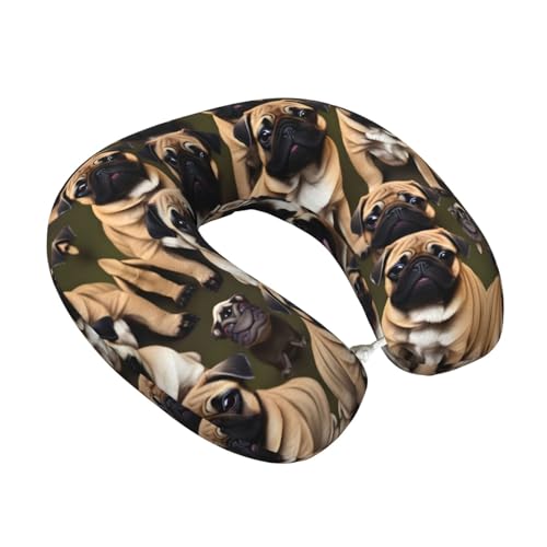 Almohada de viaje con espuma viscoelástica negra miniatura 2
