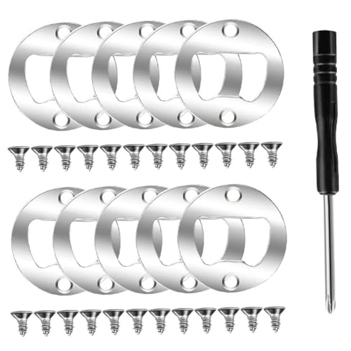 Lurrose Kit de Accesorios para Abridor de Botellas DIY Planas Tornillos y Destornillador Apertura para Cerveza y Envases de Unidades para Uso Doméstico y Profesional