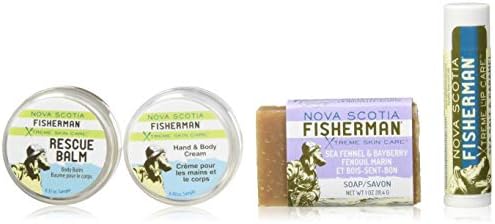 Nova Scotia Fisherman - Stem to Stern Pack with Mini Soap, Lip Balm, Hand & Body Cream, & Rescue Balm - 4 Piece(s)
