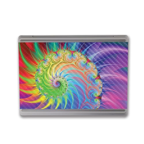Image of MightySkins Carbon Fiber Skin Compatible with Microsoft Surface Laptop Go 3 (2023) Full Wrap Kit - Color Fractal | Protective, Durable Textured Carbon Fiber Finish | Made in The USA