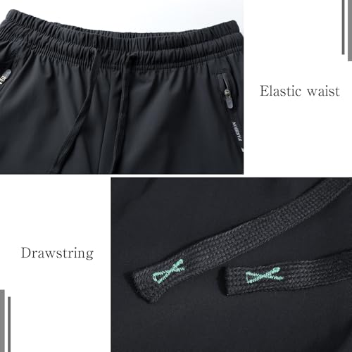 Surenow Womens Active Pants Stretch Breathable Casual Pants with Zip Pocket Lightweight Running Athletic Sweatpants for Women4