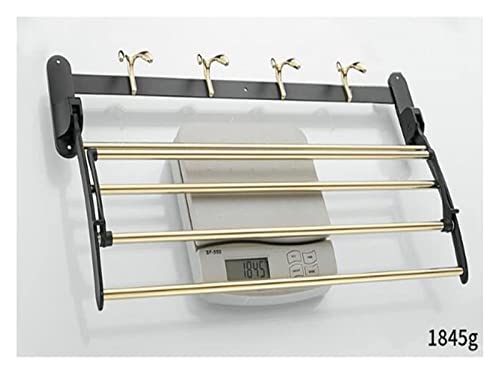 Porte-serviettes pliant en laiton pour petits espaces humides - 3