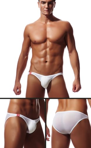 Men Ice Silk Bikini Low Rise Slim Fit Briefs Breathable Underwear2