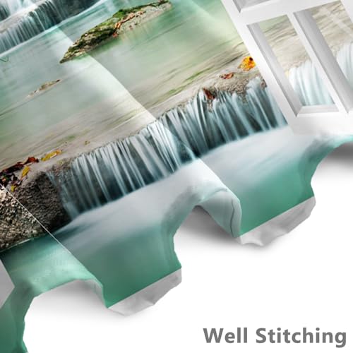 Rideau de douche cascade 183x183 cm en polyester imperméable - 4