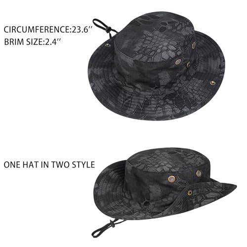 Sun Hats for Men Women Boonie Hat Foldable Fishing Hat UPF 50+ Bucket Hat for Fishing Hiking Garden Safari Beach - Thumbnail 2