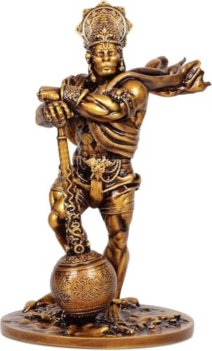 Estatua Lord Hanuman 7.5 Pulgadas de Mármol y Resina miniatura 3