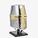 Medieval Era Brass Crusaders Templar Premium Steel & Brass Helmet | Props & Head Wear Larpers Helmet by Nagina International