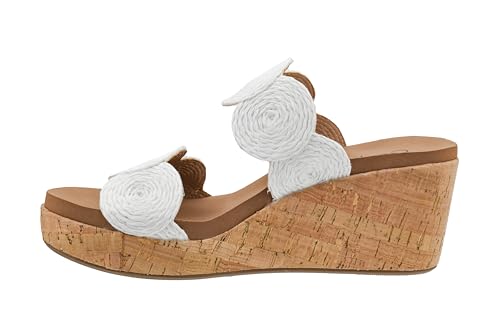 Corkys Footwear Women's Weekend Plans Wedge Sandals - Featuring a 3.25-Inch Heel with a 1.25-Inch Platform, Cushioned EVA Insoles and Hook & Loop Closure