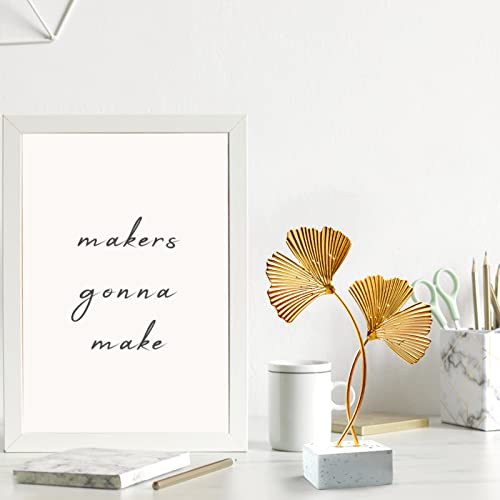 Metal Ginkgo Leaf Ornaments, Gold Ginkgo Leaf Desktop Decoration Sculpture, Modern Creative Home Décor Accents Statue For Office, Bedroom, Bookshelf #TOP6