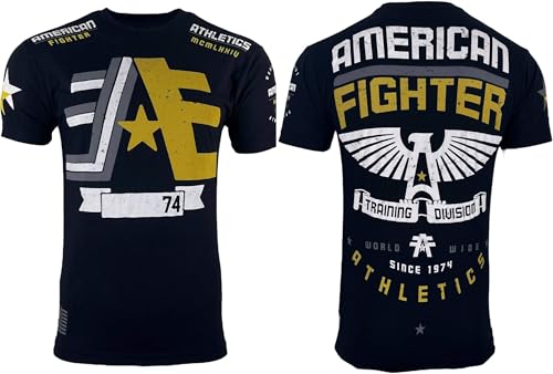 American Fighter Men's T-Shirt Cornestone Crew Neck XS-5XL XL Black