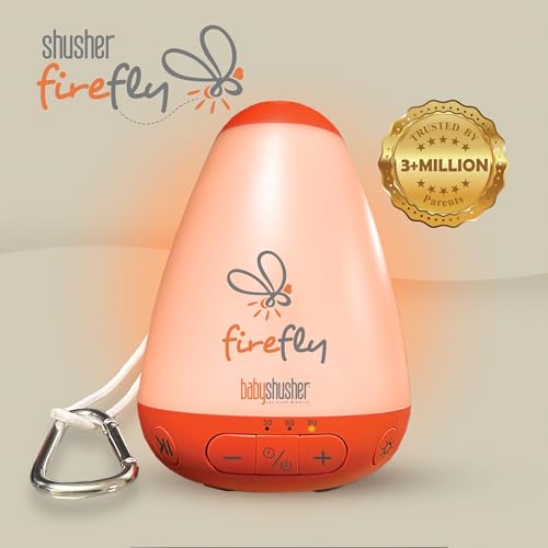 Baby Shusher Firefly Baby Soother for Crying Babies with Nightlight - White Noise Sound Machine, Baby Soother for Sleeping, Newborn Essentials for Crib, USB Rechargeable - 1 Count - Image 2