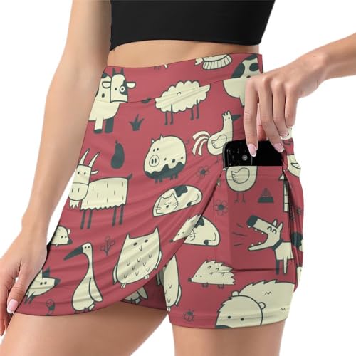 Skort de sport femme anti frottement pour tennis et running