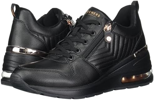 Skechers Women's Million AIR Sneaker, 7.5 Black | Image 6