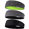 Braylin Men’s Headbands, 3-Pack Head Band for Men, Sport Sweatbands for Running Fitness Yoga Cycling, Sweat Wicking Non Slip