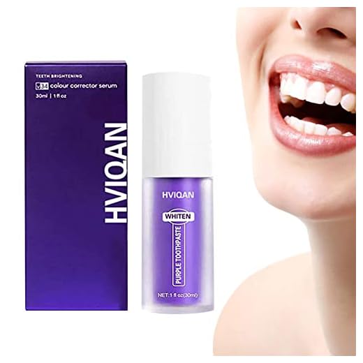 Creme dental roxo para dentes sensíveis | Creme dental para limpeza dos dentes,30ml Creme dental clareador não invasivo, creme dental com corante solúvel em água para corrigir dentes amarelos Hoghaki