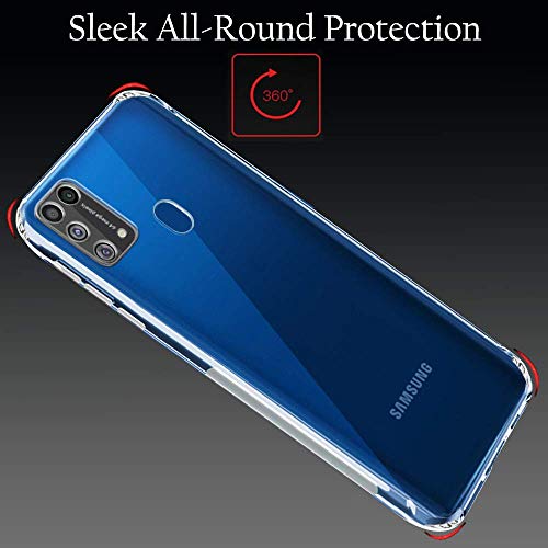 Image of REALCASE M31 / F41 Back Cover, [Shock Absorption] Transparent Clear Gel with Reinforced Corner Slim Soft TPU Silicone Bumper Back Case for Samsung Galaxy M31 / Galaxy F41