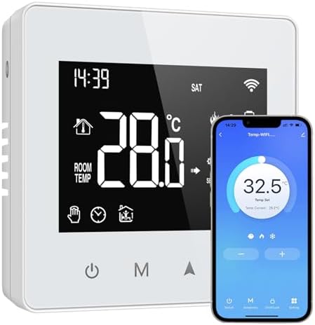 Thermostat Connecté WiFi, Tuya Thermostat Connecté Thermostats Ch...