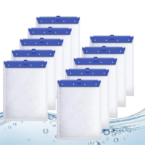 10-Pack Large Replacement Filter Cartridges for Tetra Whisper Bio-Bag Filters - Compatible with Tetra Whisper 20i, 40i/IQ20, 30, 45, 60/PF20, 30, 40, 60 and Aquariums ReptoFilter