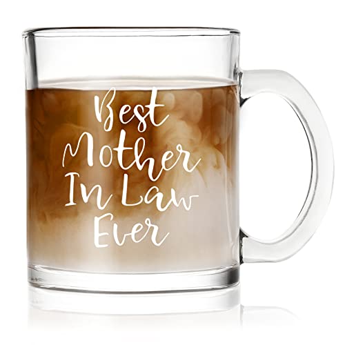 Product Image of the Best Mother in Law Ever Coffee Mug, Funny Christmas Gifts for Mother in Law, Mothers Day Gifts from Daughter in Law, Son in Law, Best Mother in Law Birthday Gifts for Best Mother in Law Ever, 11 Oz