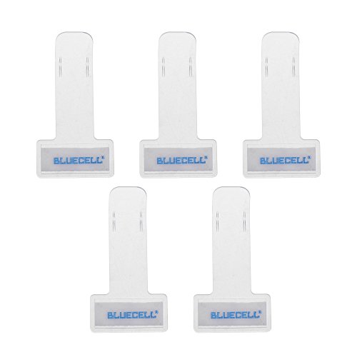 BCP Transparent Windshield Plastic Parking Ticket Holder Clip with Adhesive Tape -5 Packs