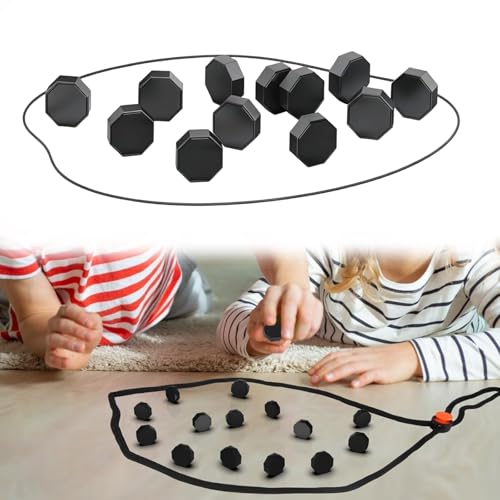 Magnet Game, 24-Piece Magnetic Chess Set for Ages 12+, Portable Magnet Stone Games with String, Educational and Fun for Parties, Camping, and Gatherings
