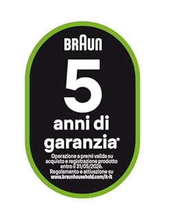 Braun MultiQuick 5 MQ50.201M, Minipimer con 5 ANNI DI ASSISTENZA, Tecnologia PowerBell Plus, Asta in Acciaio Inox, Tritatutto 350ml e Bicchiere 600ml, 1000W, nuovo modello, Bianco