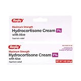 Rugby Maximum Strength Fast Itch Relief Hydrocortisone Cream 1% with Aloe - 1 Oz