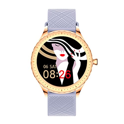 Smart Watch for Women Full Touch Fitness Tracker Watch with Blood Oxygen Blood Pressure Heart Rate and Sleep Monitor IP67 Waterproof Outdoor Sports Smartwatch for Android iOS HarmonyOS Purple