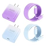 Phone 16 Pro Max Charger Fast Charging, 45W USB C i-Phone 16 Super Fast Charger Block with 10ft Long Type C Charging Cable Cord for iPhone 16/16 Pro/16 ProMax/16 Plus, 15/15 ProMax/Pro/Plus-Gradient