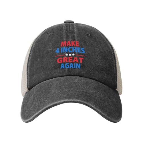 nopicsn Make 4 Inches Great Again Denim Baseball Cap Trucker