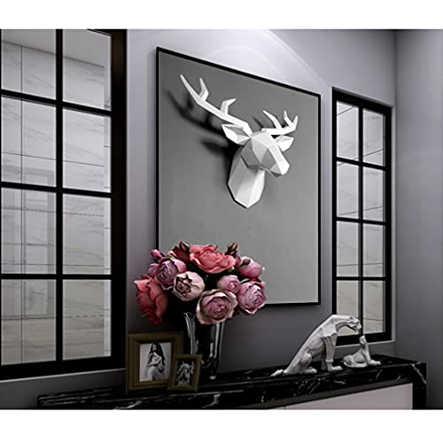 BESPORTBLE Decalque De Parede De Veado Tapeçaria De Veado Cabeças De Animais Montadas Na Parede Deco