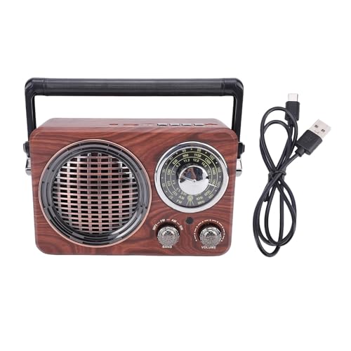 Radio portátil retro Yoidesu con Bluetooth AM FM y antena telescópica miniatura 7