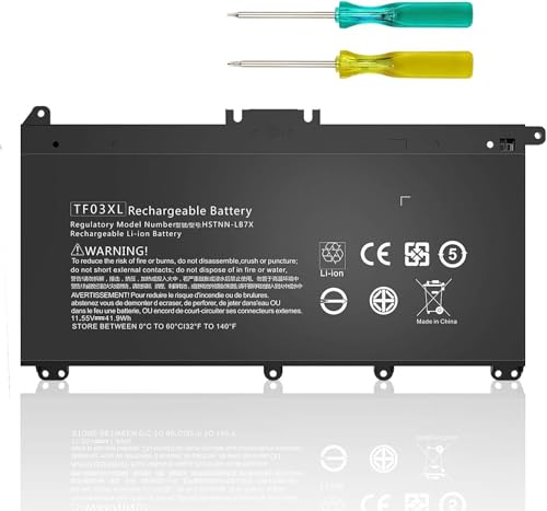 TF03XL - Batería de repuesto para laptop HP Pavilion X360 15-CC1XX 15-CD0XX 15-CD0XX 15-CC123CL 15-CC154CL 15-CC154CL 15-CC184CL 15-CD075NR 17-AR055 0WM 14 -BF050WM 14M-CD0001DX 14-CD0056TX