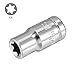 uxcell 2Pcs 1/4-inch Drive E8 External Torx Shallow Socket, Cr-V Steel