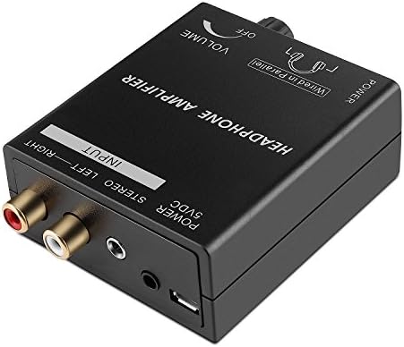 TNP Portable Headphones Amplifier Stereo Headphone Earphone Amp Volume Control Audio Booster with RCA Input 3.5mm 6.3mm Output Jack & Power Switch