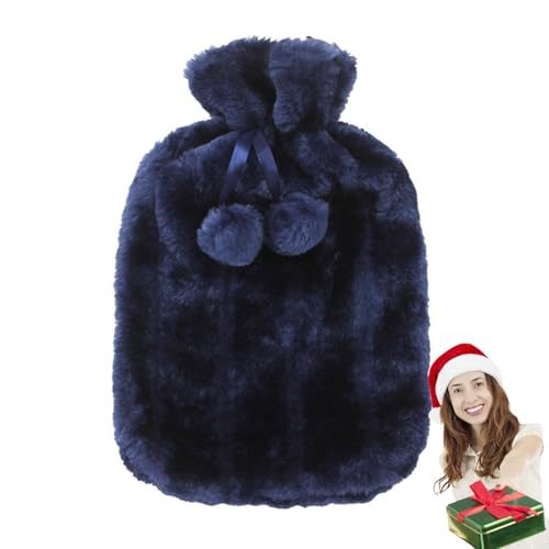 Housse de bouillotte uniquement, housse de bouillotte de 2 litres en fausse peluche douce – Housses isolées pour maintenir une température constante pour femmes et (housses uniquement)