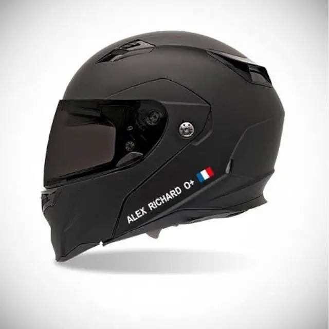 Autocollant sticker identité pour casque moto BMW - Personnalisable