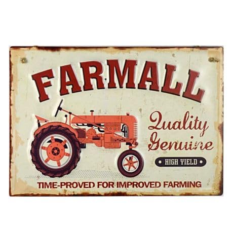 Plaque vintage tracteurs Monde Féérique décor mur 30x40cm