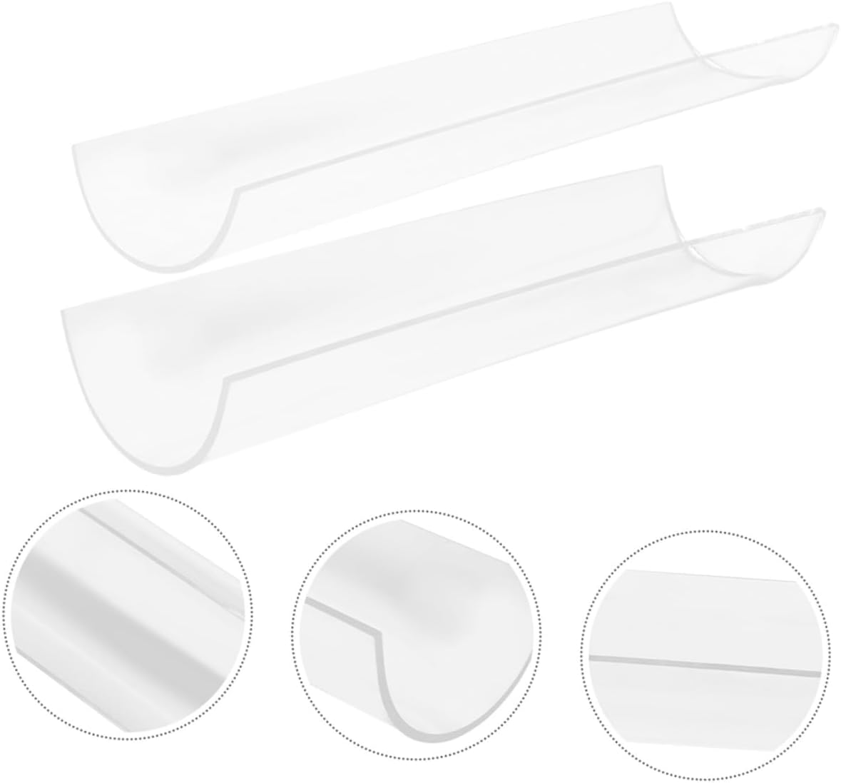 2Pcs Acrylic Cake Roll Tool U Shaped Baking for Professional Dessert Making and Easy to Clean for Home Bakers Inner