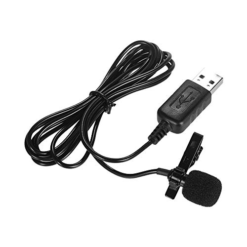Andoer Mini Lavalier Lapel Clip-on Condenser Microphone Mic with USB Plug for Computer PC Laptop