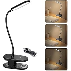 Amazon Lamparas Flexibles Aigostar Luz Lectura,Lámpara Lectura Pinza con 360° Brazo Flexible Regulable, Luz de Cama con Clip,3 Modos,Recargable Usb Flexo Led Escritorio 4000K Protección Ojos Colors Para Leer, Trabajar,Negro