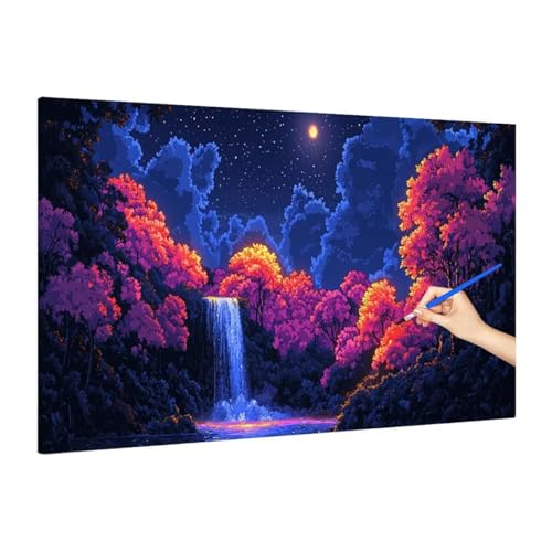 数字油絵 風景 ペイントバイナンバー 秋 数字塗り絵 DIY 大人用 Paint by Numbers for Adults 壁飾り ホーム オフィス装飾 フレームなし アート絵画 手工芸 初心者 大人 子供 贈り物 180x80cm B-15